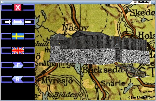 Hultaby borg slott ruin 3D