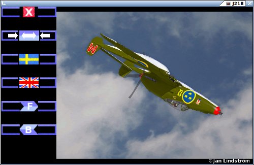 Saab J21B jaktflygplan 3D